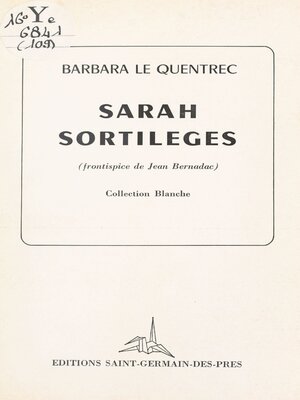 cover image of Sarah sortilèges